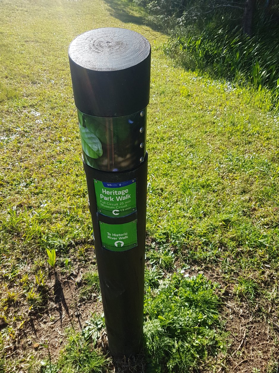 Heritage park walk sign